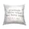 Stupell Industries Gratitude Into Enough Inspirational Family Home Word Design Throw Pillow 18" x 18"